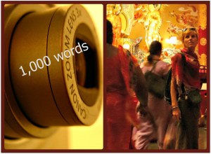 Canon zoom lens; photo credit: Morguefiles. Belu in Buddha Truth Relic Temple, Singapore; photo credit: Belu.