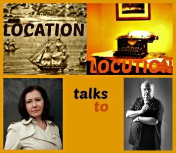 Columnist JJ Marsh (left) talks to Carl Plummer, 