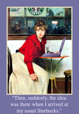 "Young Girl Blogging, after Ramon Casas i Carbó," by Mike Licht via Flickr (CC BY 2.0).