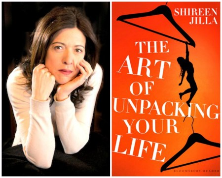 Shireen Jilla author photo and book cover for her second novel, The Art of Unpacking Your Life