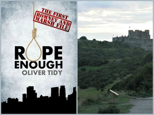 Cover art of Rope Enough, first in police procedural series set in Dover; Dover Castle, by Andrew and Annemarie (CC BY-SA 2.0).